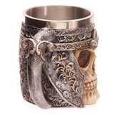 viking skull coffee handle view