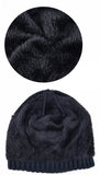 skull pattern beanie closeup of inside fur