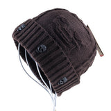 brown skull beanie