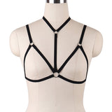 goth harness with 4 metal loops