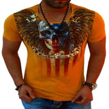 american skull tee yellow front