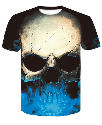 Blue Mist Skull T-Shirt