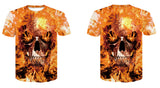 Burning Deep Skull T-Shirt
