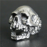 evil skull ring left side view