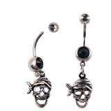 skull navel ring