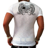 american skull tee white back
