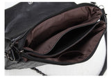 skull handbag closeup of inside pouches