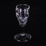 empty skull wine glass