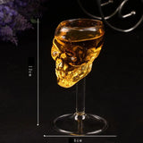 skull wine glass size