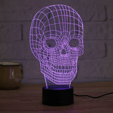 led skull lamp purple