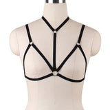goth harness with 4 metal loops 