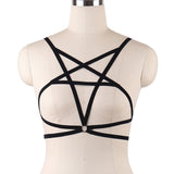 goth harness with star pattern