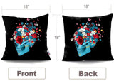 skull pillow covers sizing