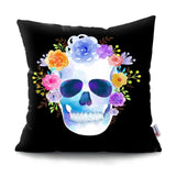 pillow cover with skulls