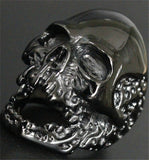 black evil skull ring
