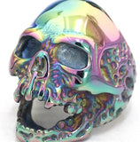 multi color evil skull ring