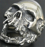 silver evil skull ring