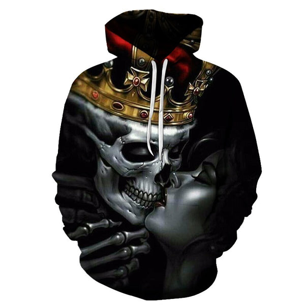 King Skull Hoodie front