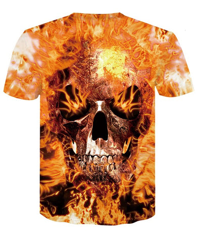 Burning Deep Skull T-Shirt